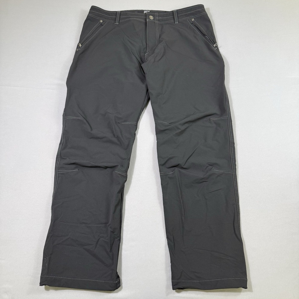 Kuhl Destroyr Pants Mens 40x32 Black Soft Shell‎ Articulated Knee Outdoor Hiking